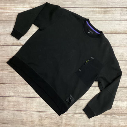 Cloak Black Cotton Blend Zip Jumper Size XL