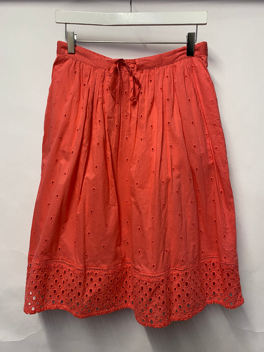 Paul Smith Pink Cotton Eyelet A-line Skirt 12