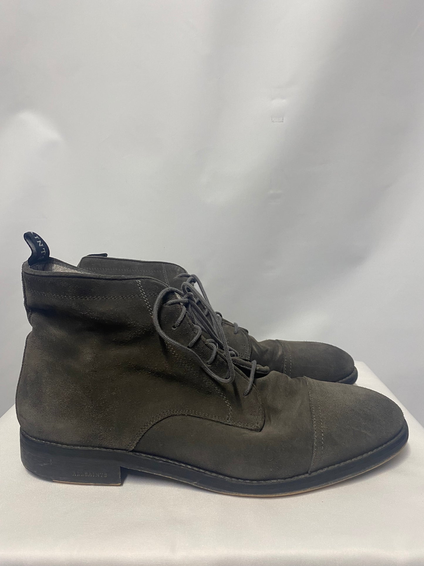 AllSaints Harland Grey Suede Boots 45/10.5