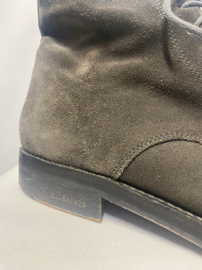 AllSaints Harland Grey Suede Boots 45/10.5