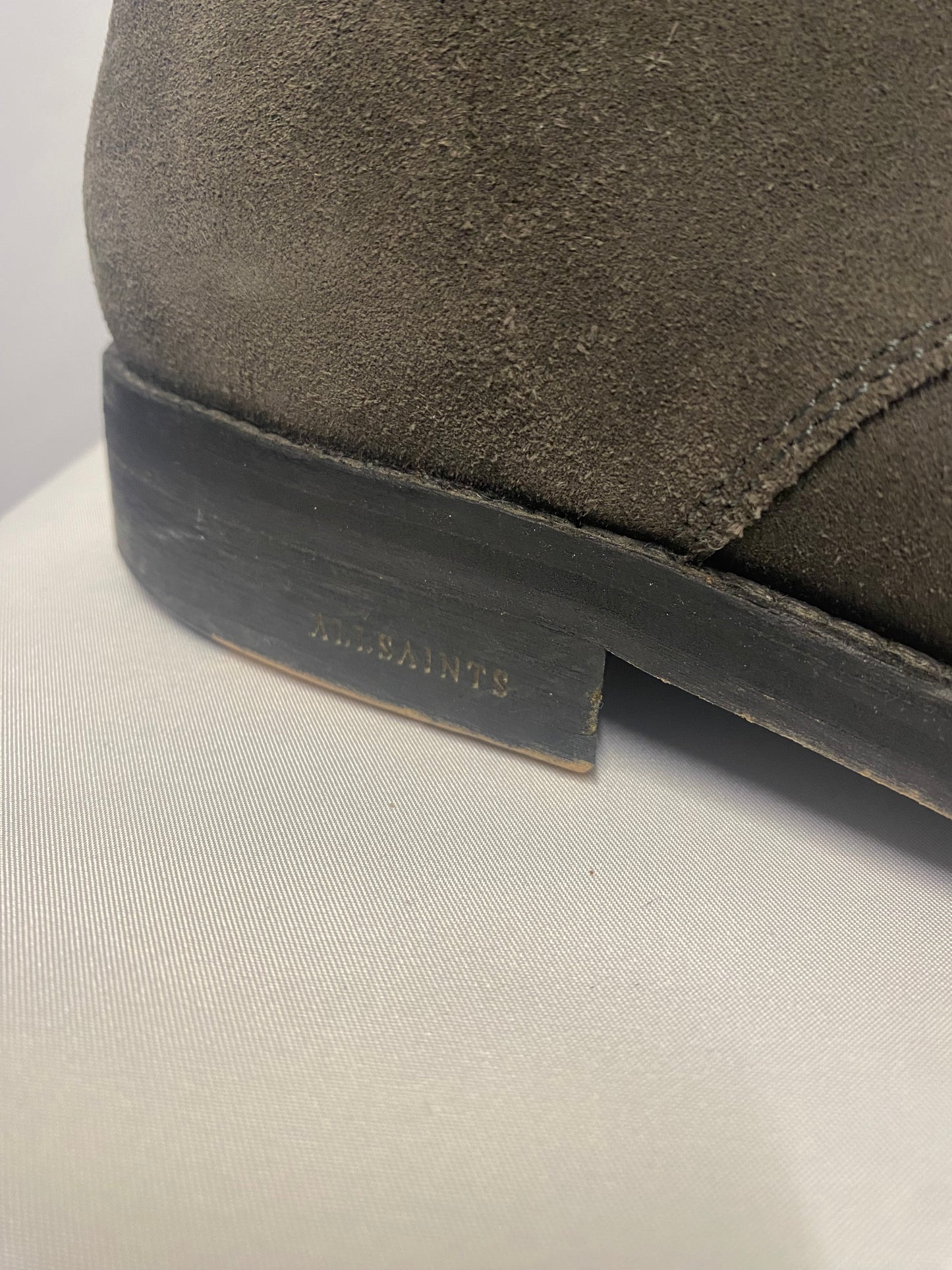 AllSaints Harland Grey Suede Boots 45/10.5