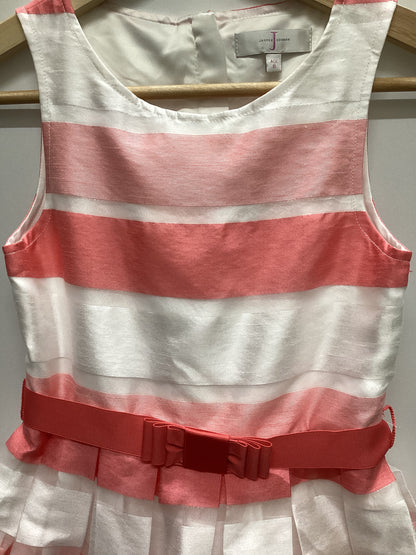 Jasper Conran Pink and White Stripes Childs Dress Size 8 Years Old