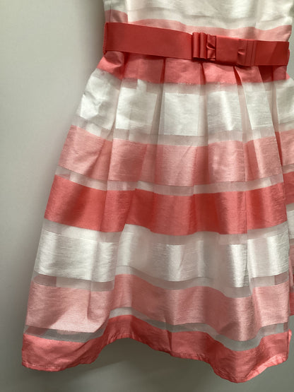 Jasper Conran Pink and White Stripes Childs Dress Size 8 Years Old