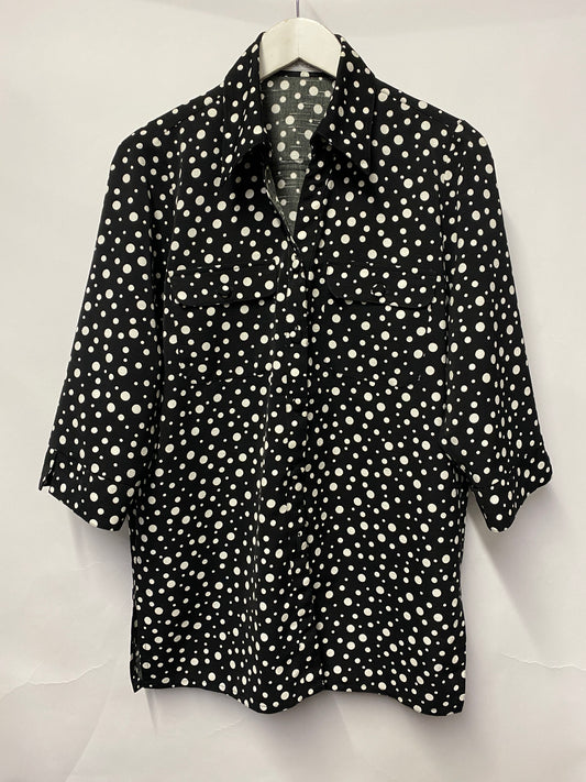 The Z Collection Vintage Black Polka Dot Shirt