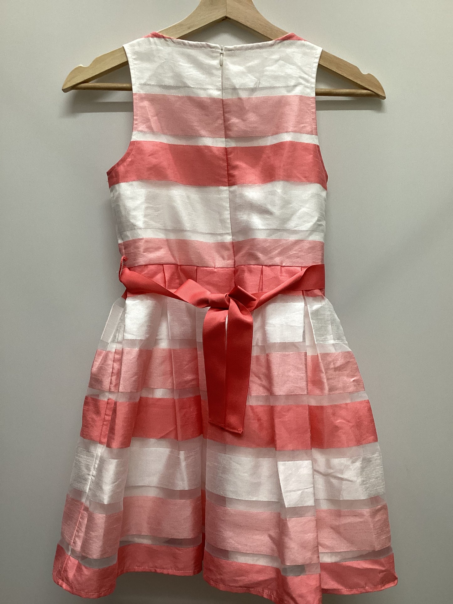 Jasper Conran Pink and White Stripes Childs Dress Size 8 Years Old