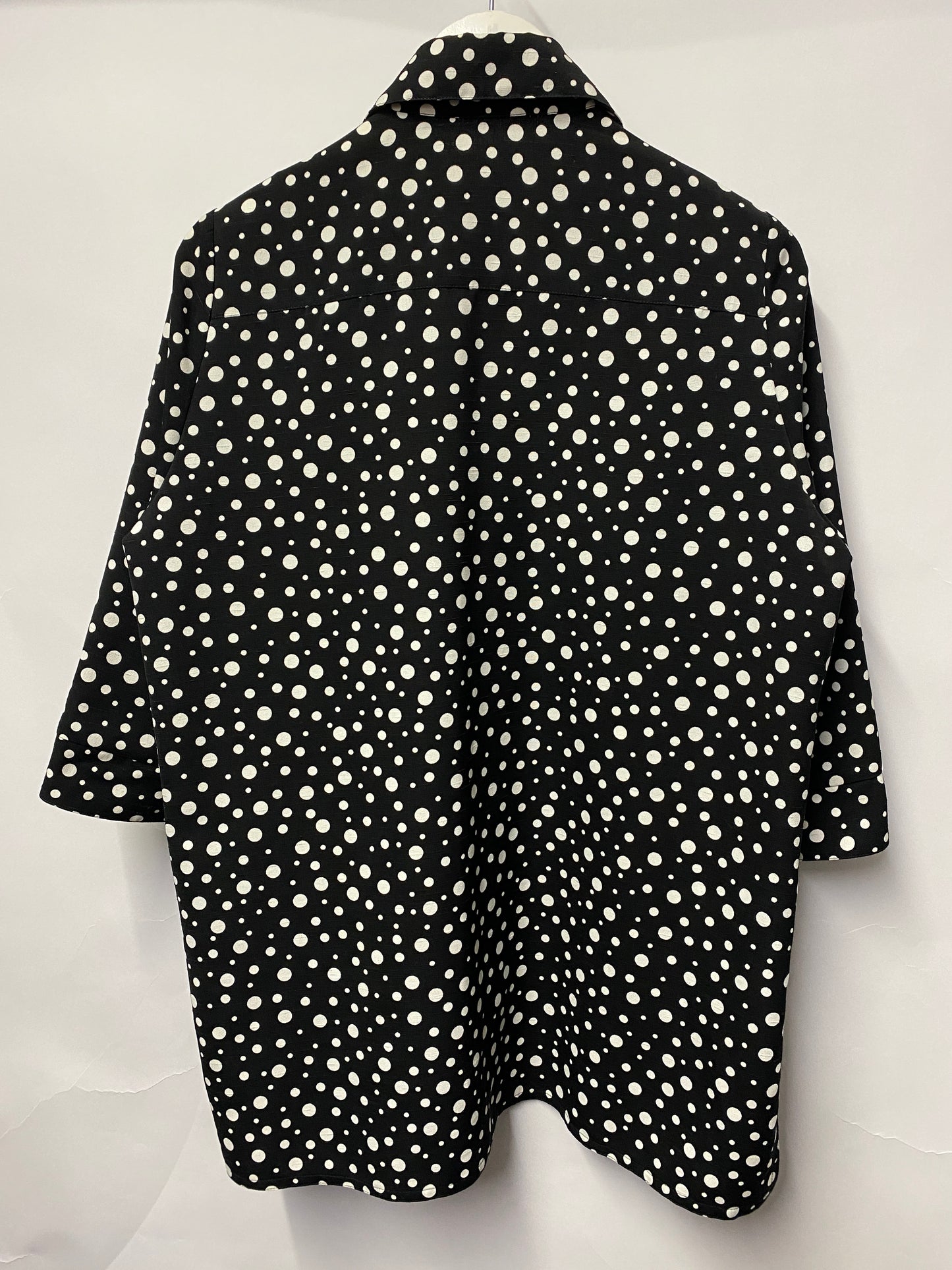 The Z Collection Vintage Black Polka Dot Shirt