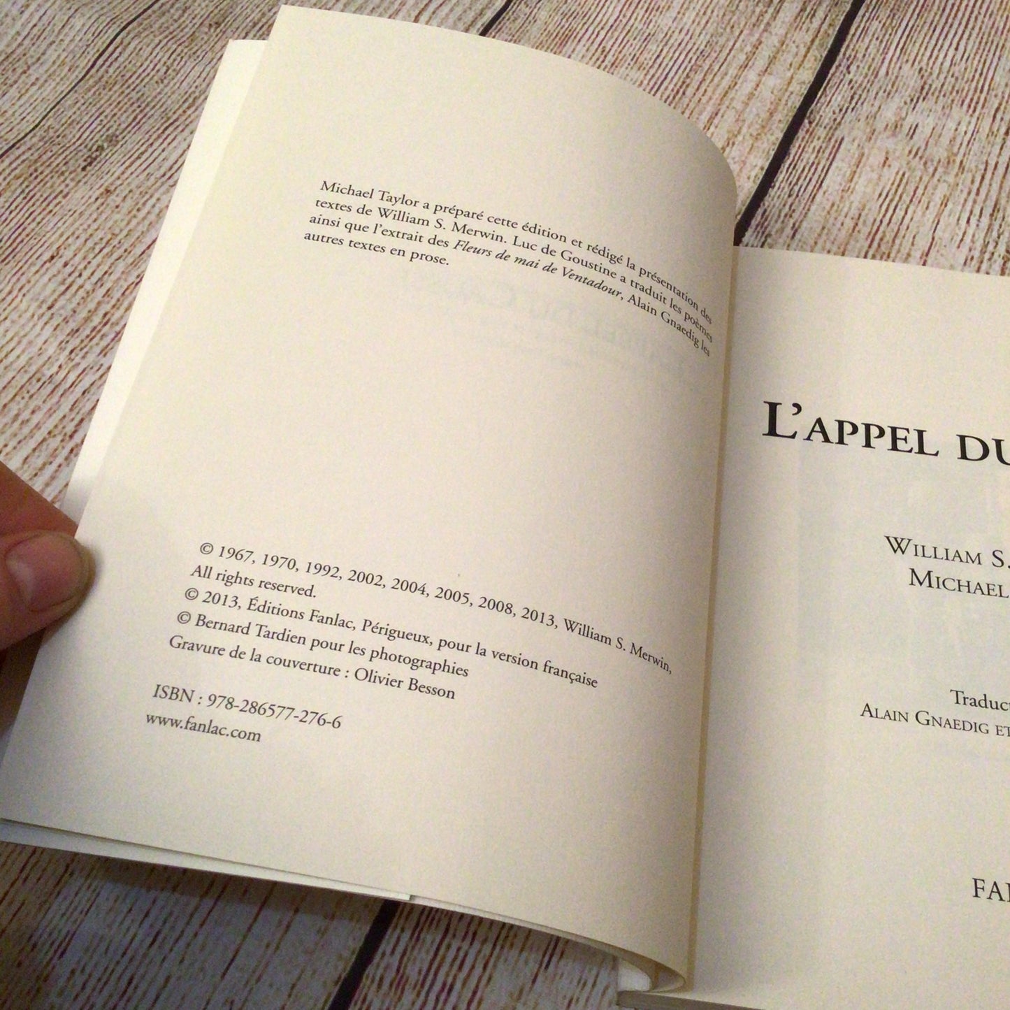 L’Appel du Causse by William S. Merwin & Michael Taylor (2013) 9782865772766
