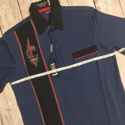 BNWT Gabicci Golf Blue Polo Shirt Size M