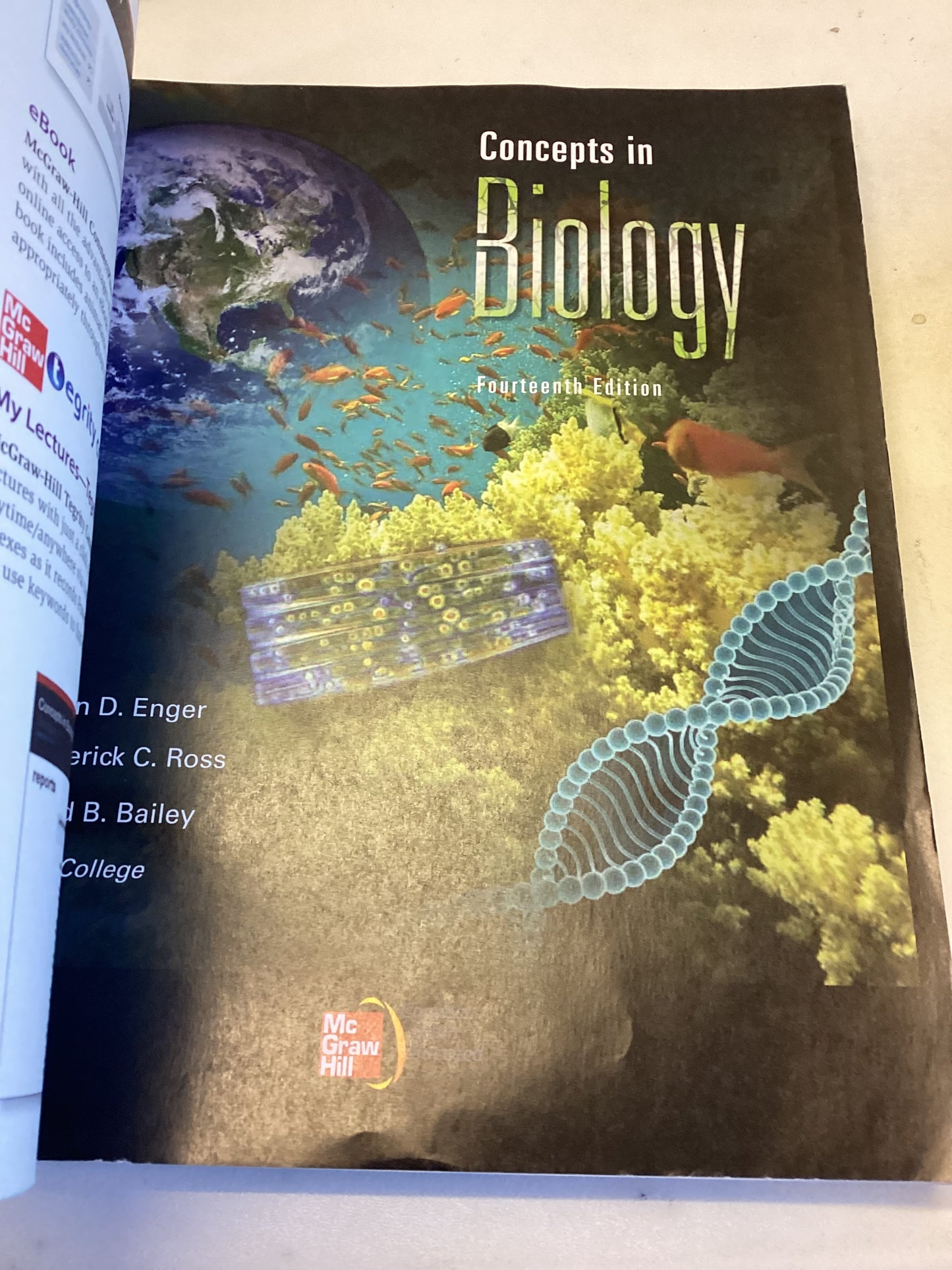 Concepts in Biology Fourteenth Edition Eidon D Enger, Frederick C Ross, David B Bailey