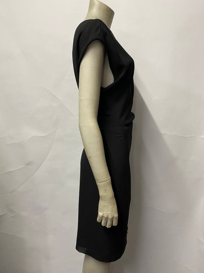 Reiss Black Crepe Mid-length Dress 6