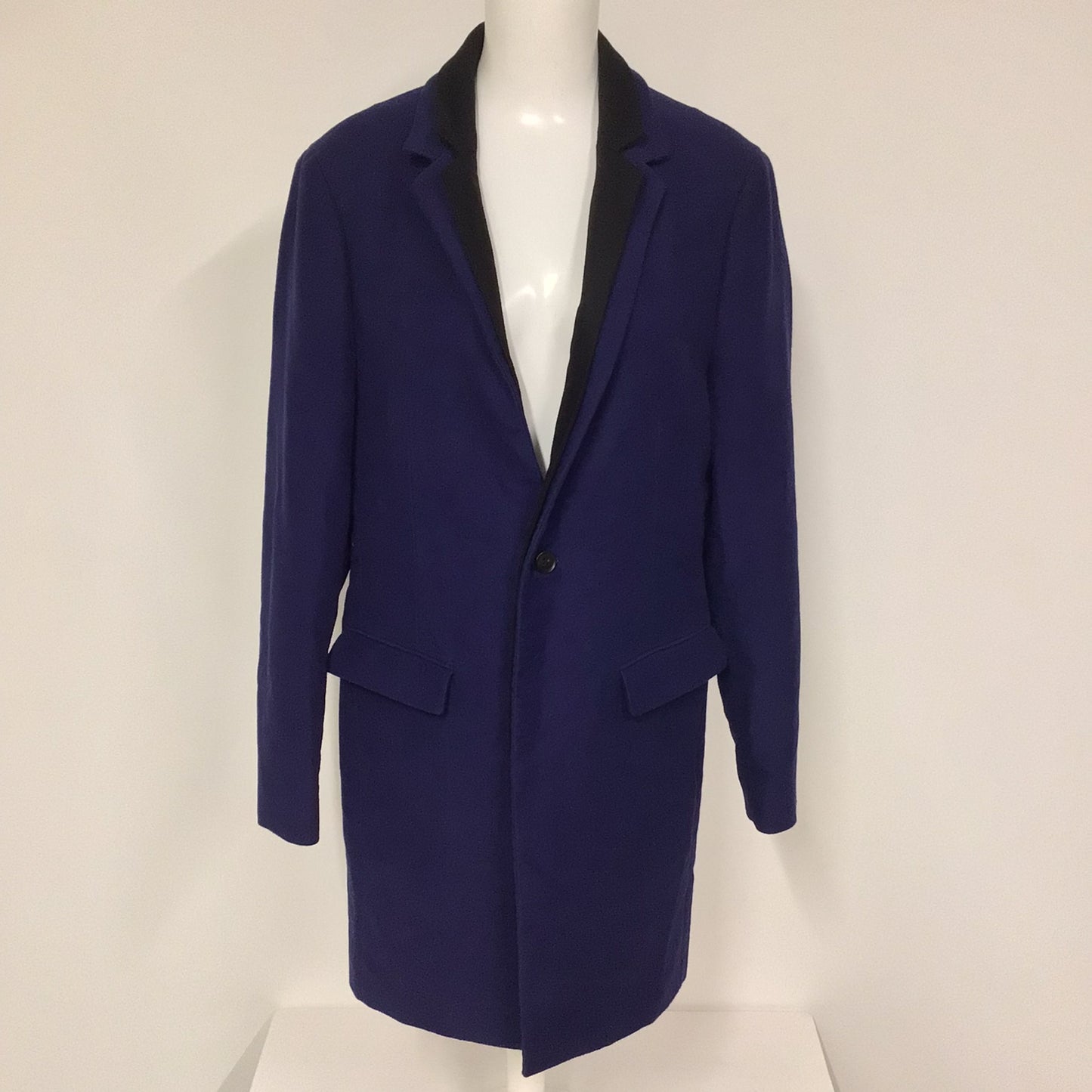 AllSaints Navy Blue & Black Coat Size S (38 on label)