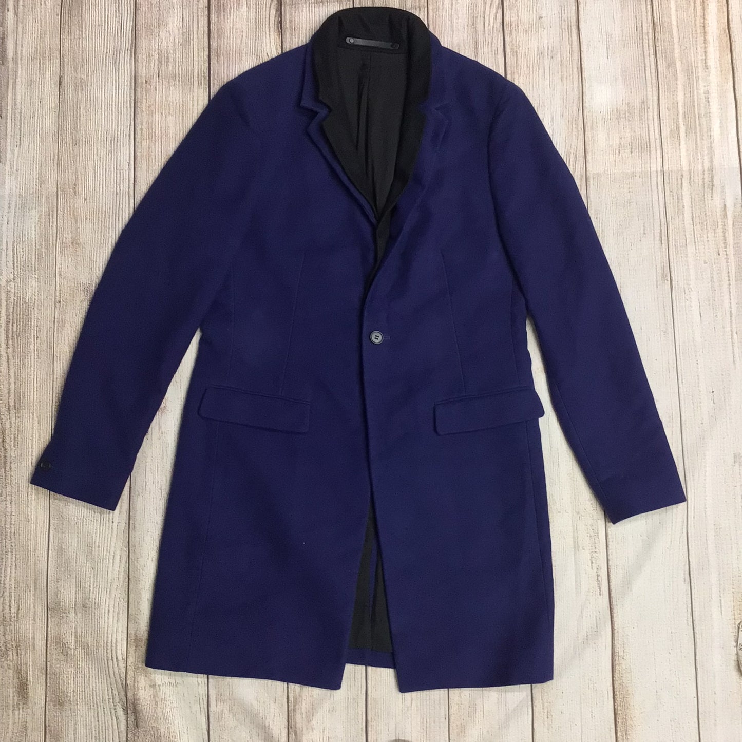 AllSaints Navy Blue & Black Coat Size S (38 on label)