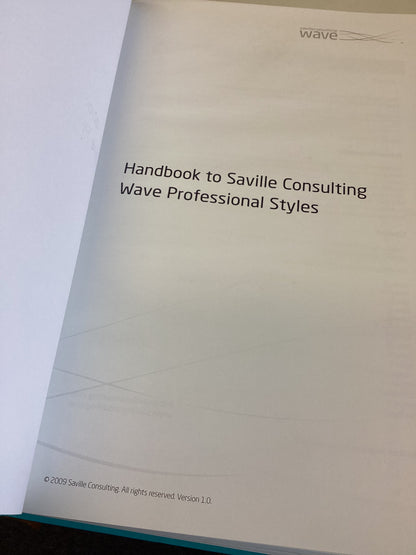 Saville Consulting Wave Professional Style Handbook