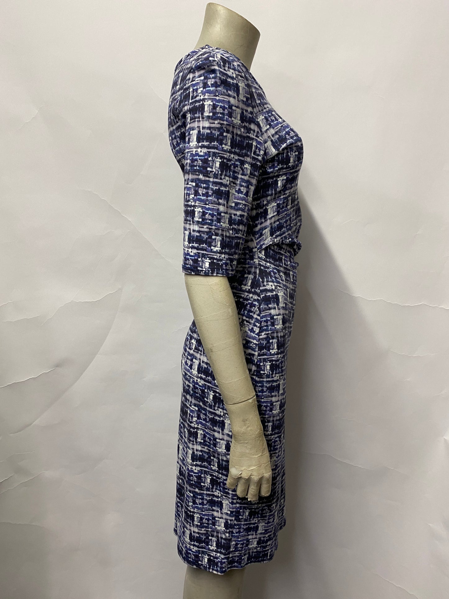 Phase Eight Blue Abstract Print Dress 12