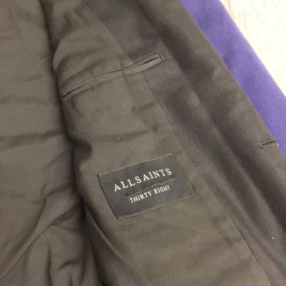 AllSaints Navy Blue & Black Coat Size S (38 on label)