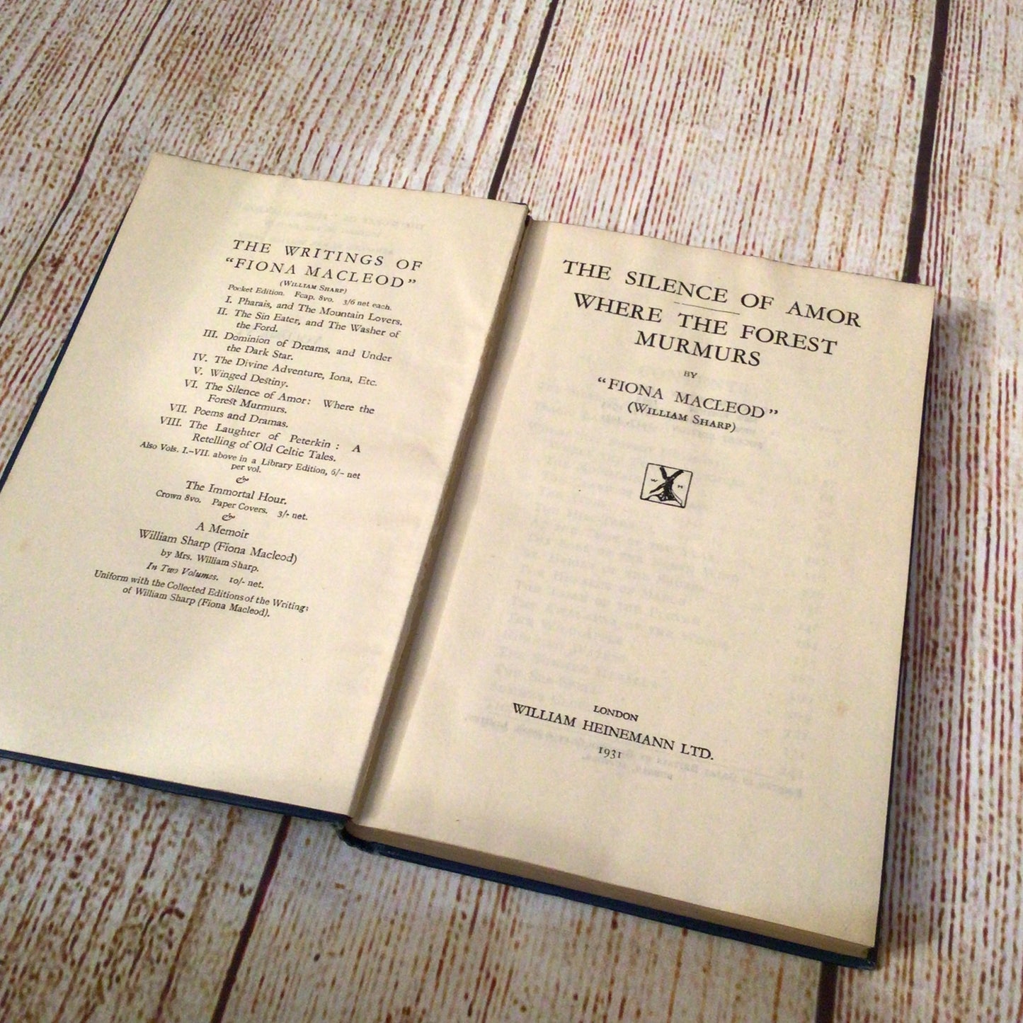 The Silence of Amor Where the Forest Murmurs by ‘Fiona McLeod’ [William Sharp] (1931)