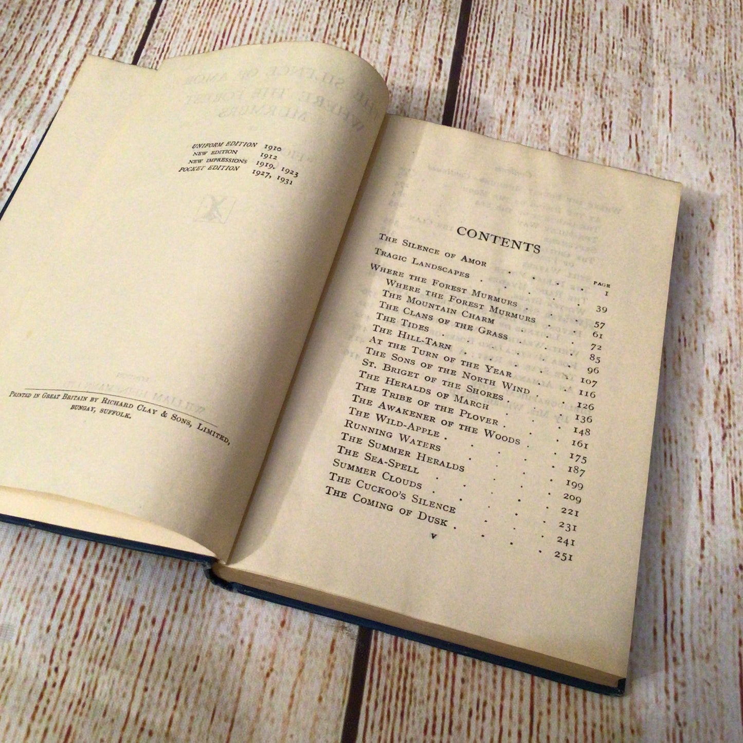 The Silence of Amor Where the Forest Murmurs by ‘Fiona McLeod’ [William Sharp] (1931)