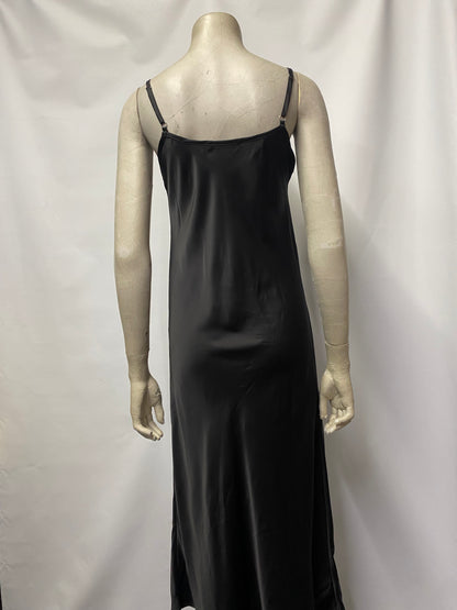 Allsaints Black Maxi Slip Dress Medium