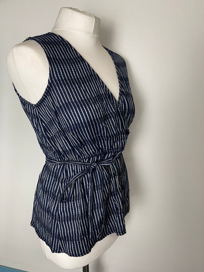 BNWT Fat Face Blue Striped Top Size 10