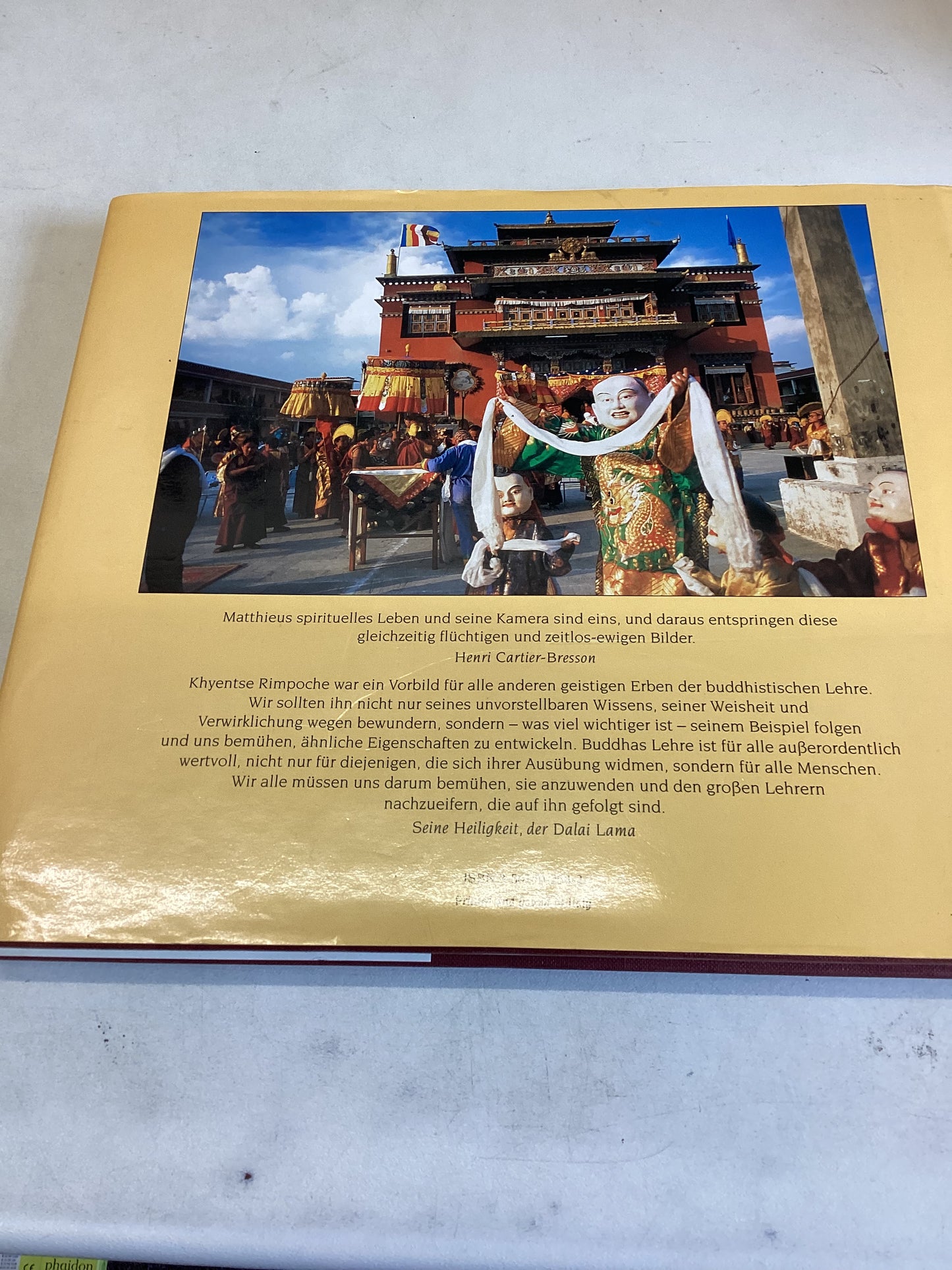 Das Licht Tibets Leben Und Welt Des Spirituellen Meisters Khyenste Rimpoche forward by Dalai Lama Photographs and Text By Matthieu Ricard