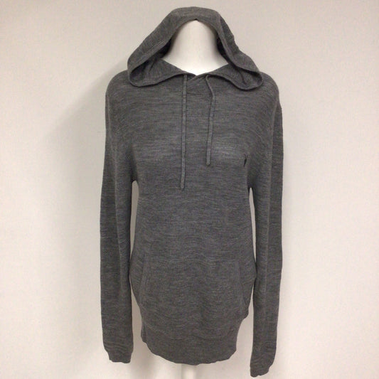 BNWT AllSaints Grey Marl Ivar 100% Merino Wool Hoody Size XS