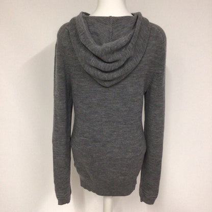 BNWT AllSaints Grey Marl Ivar 100% Merino Wool Hoody Size XS