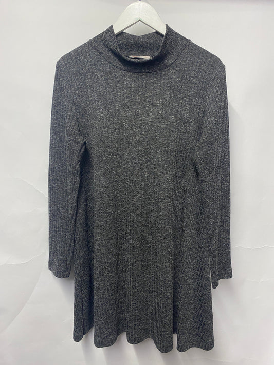 BSB Jeans Grey Knitted Funnel Neck Dress Large