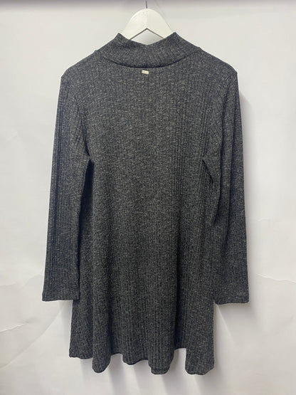 BSB Jeans Grey Knitted Funnel Neck Dress Large