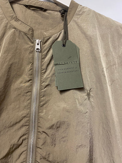 AllSaints Cali Brown Showerproof Lightweight Bomber Jacket Large BNWT