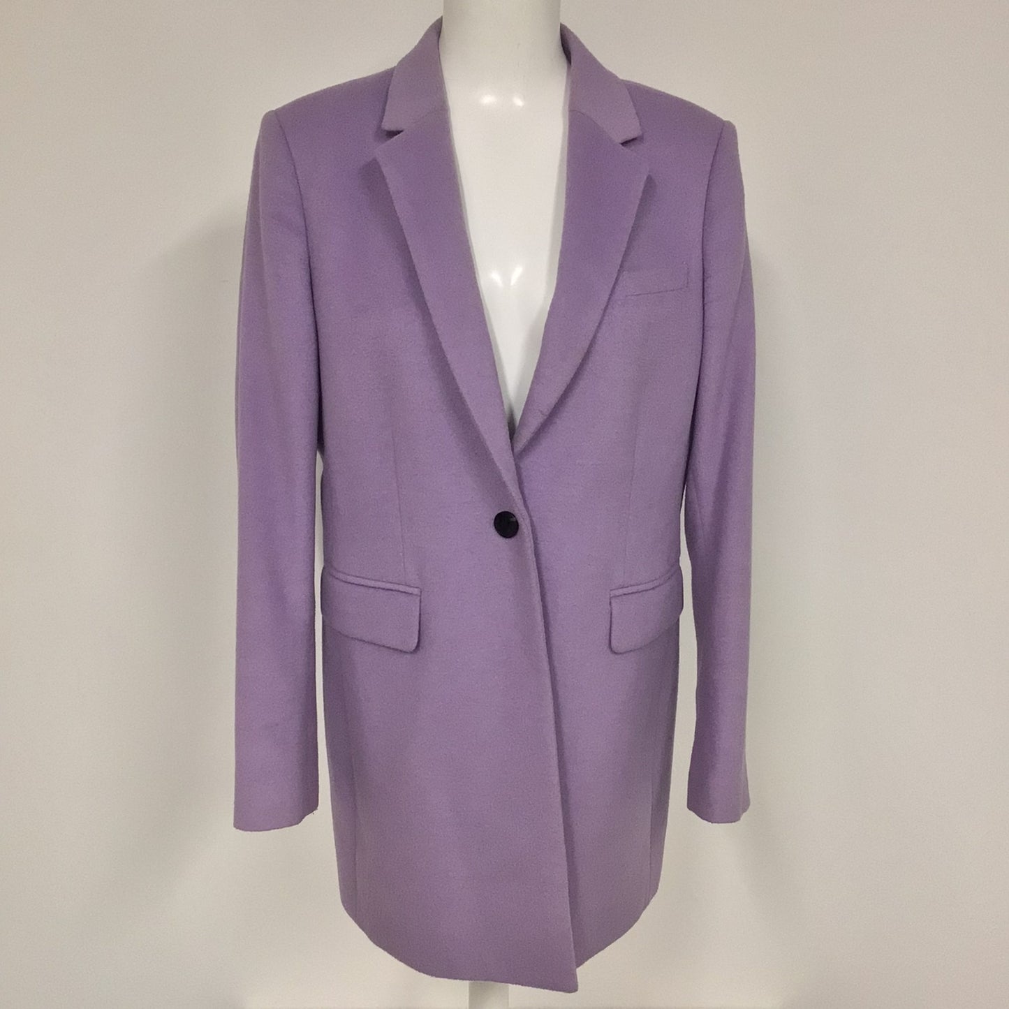 Hobbs Lilac Purple Wool Blend Coat Size 14