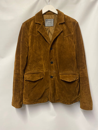 Allsaints Brown Suede Jacket Medium