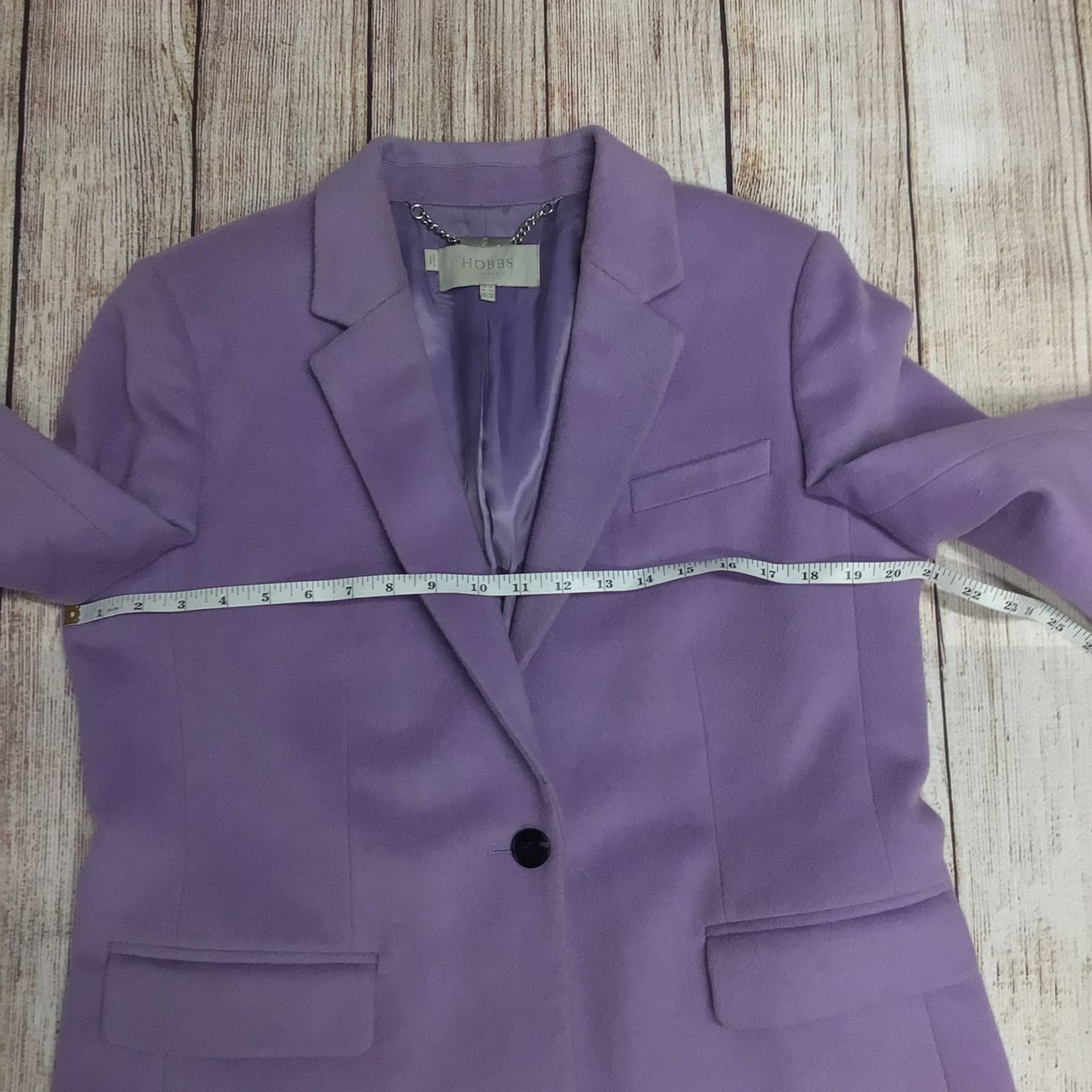 Hobbs Lilac Purple Wool Blend Coat Size 14