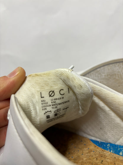 LØCI White Lace Up Trainers 6