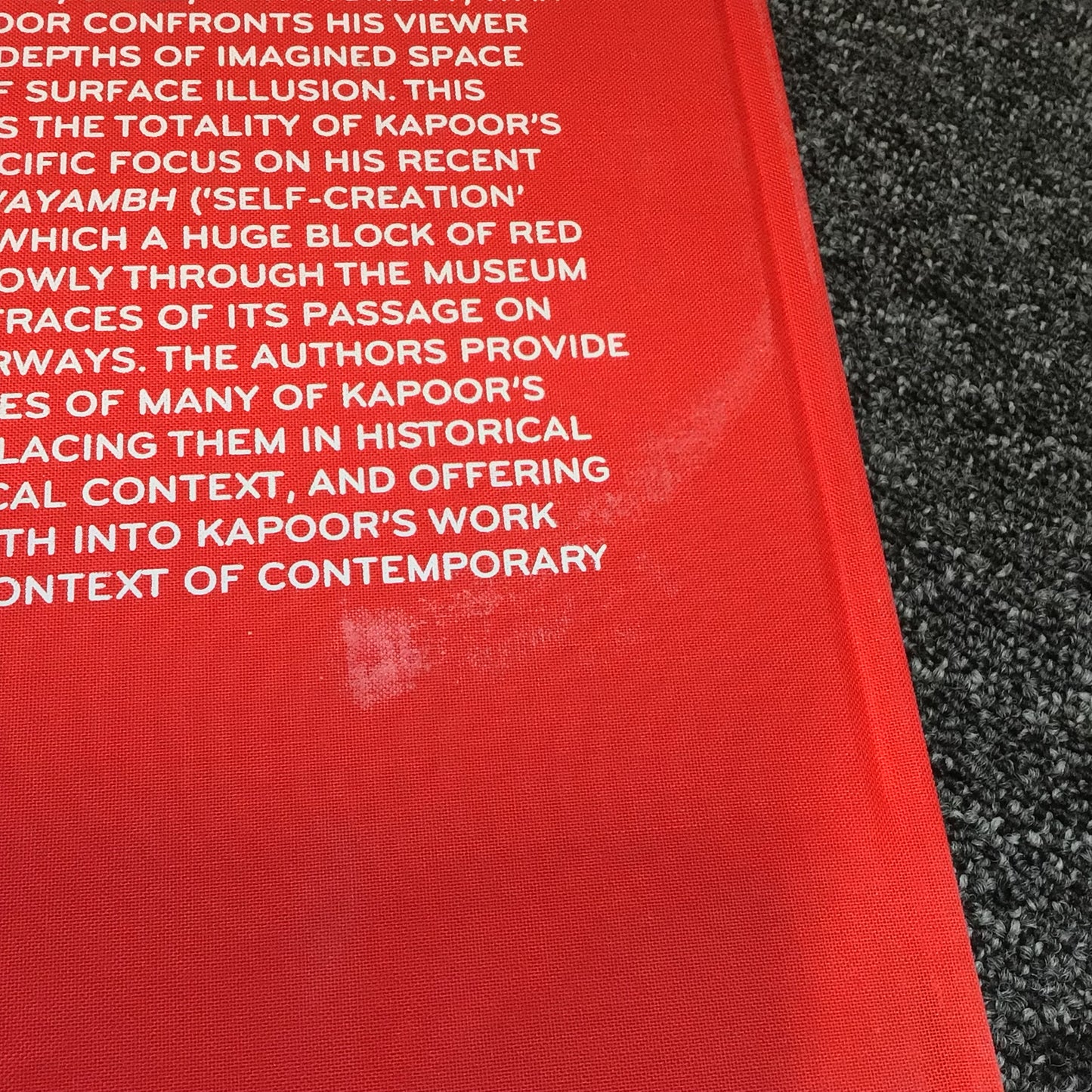 Anish Kapoor: Svayambh by Rainer Crone & Alexandra Von Stosch (Prestel)