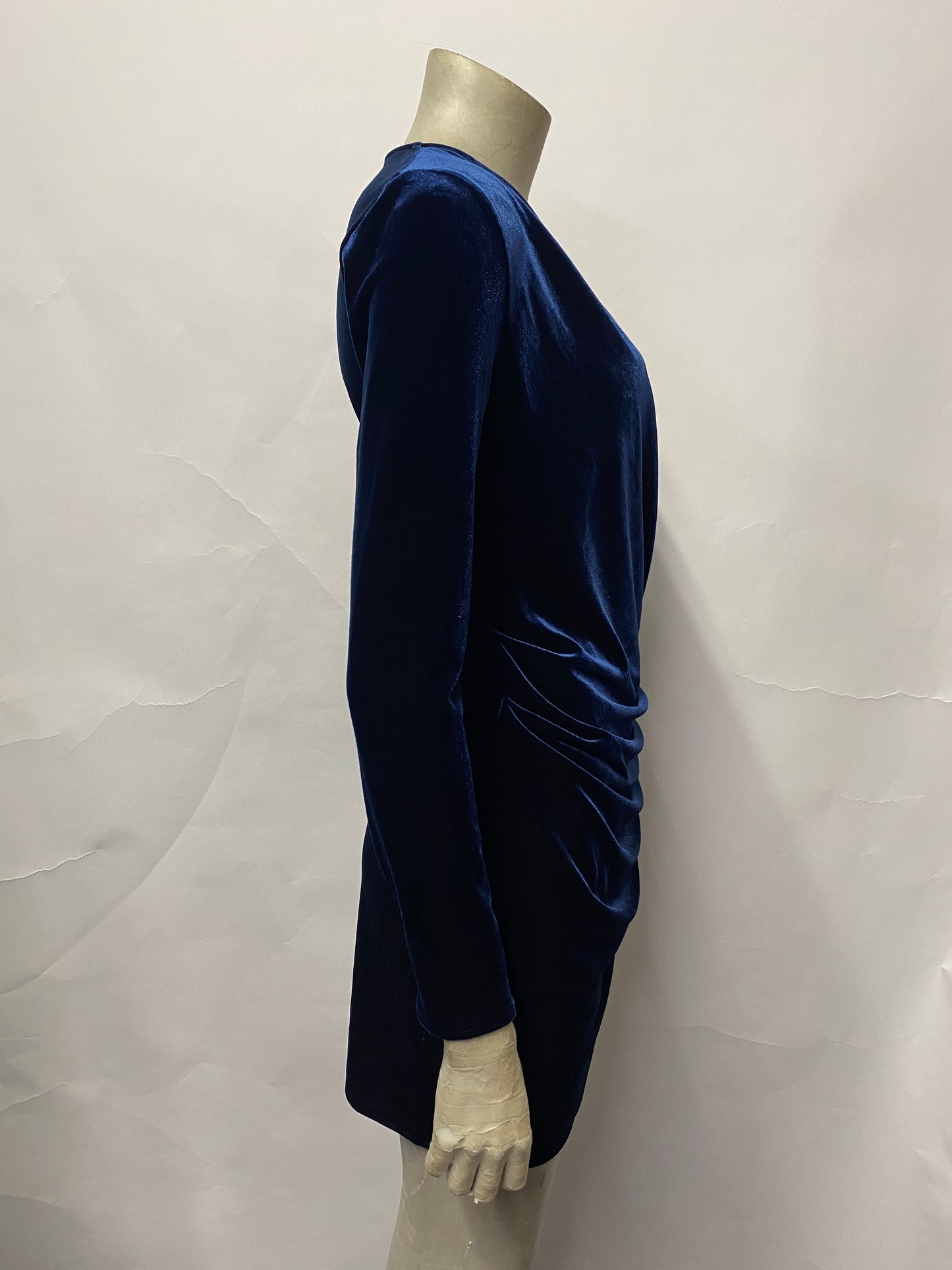 Topshop Dark Blue Velvet Mini Dress 8 BNWT