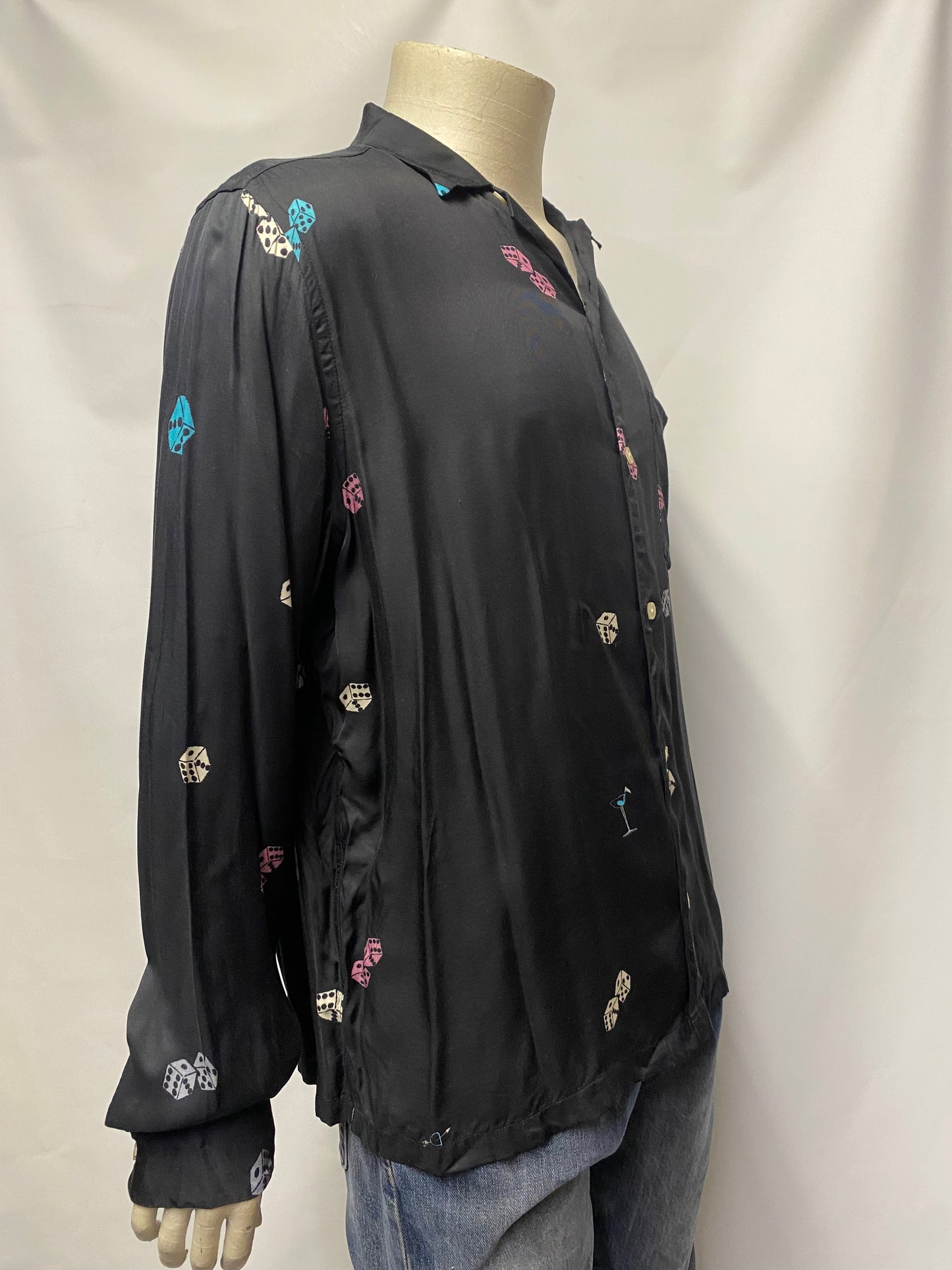 Allsaints Black Dice Shirt X-Large BNWT