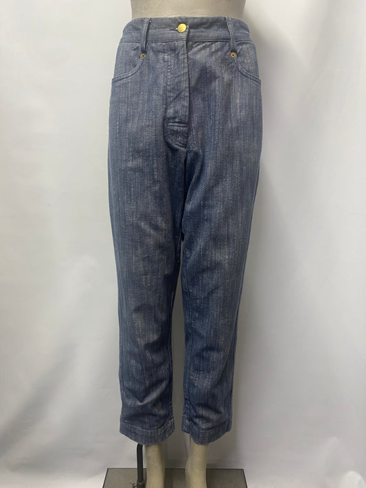 Momoni Blue Tapered Cotton Jeans IT 40/Small