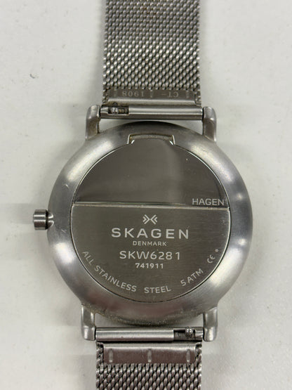 Skagen Metallic Silver Hagen SKW6281 Mesh Watch 40mm (untested)