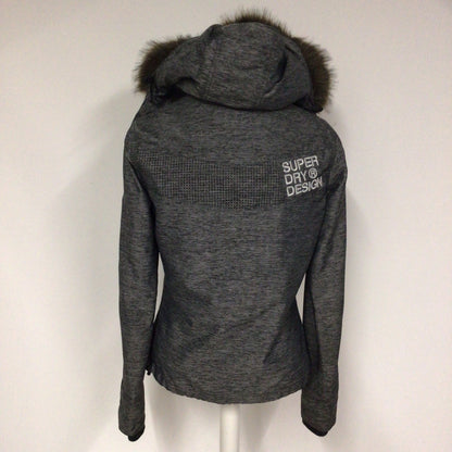 Superdry Grey/Silver Double Zip Jacket Size XS