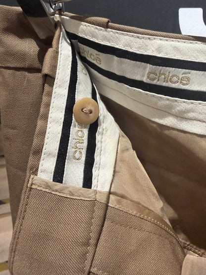 Chloé camel-coloured wide-leg trousers 33Wx33L