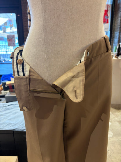 Chloé camel-coloured wide-leg trousers 33Wx33L