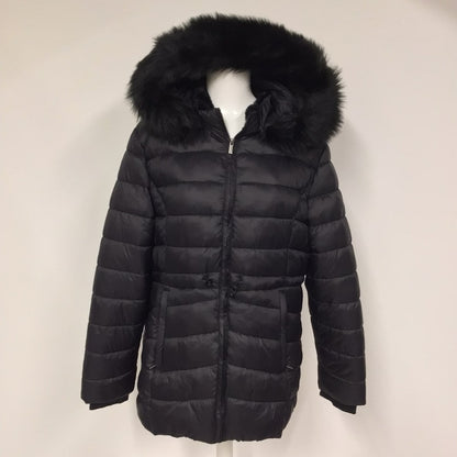 Firetrap Black Puffer Jacket w/Faux Fur Hood Size 18