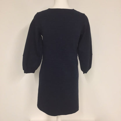 Olive Bonas Navy Blue Marl Cotton Blend Sweater Dress Size 8