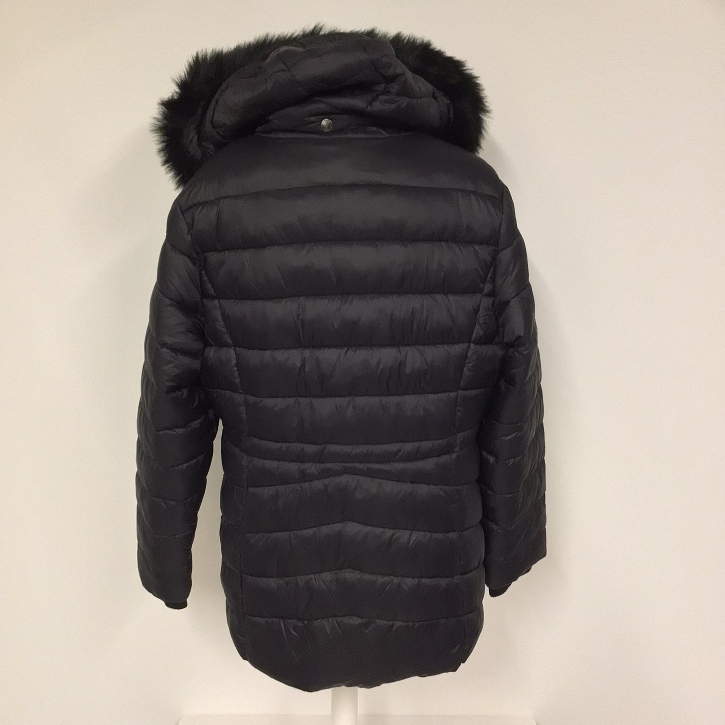 Firetrap Black Puffer Jacket w/Faux Fur Hood Size 18