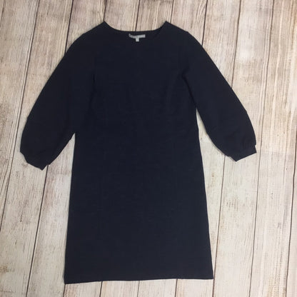 Olive Bonas Navy Blue Marl Cotton Blend Sweater Dress Size 8