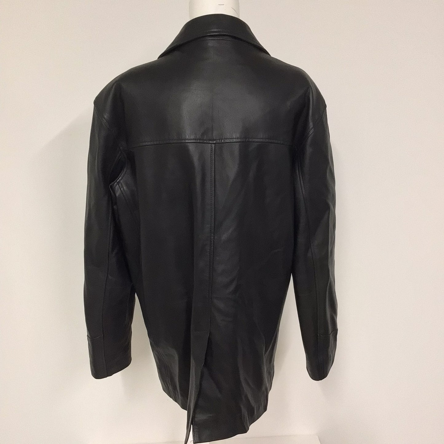 Ben Sherman The Original Black Real Leather 4 Button Up Jacket Size M