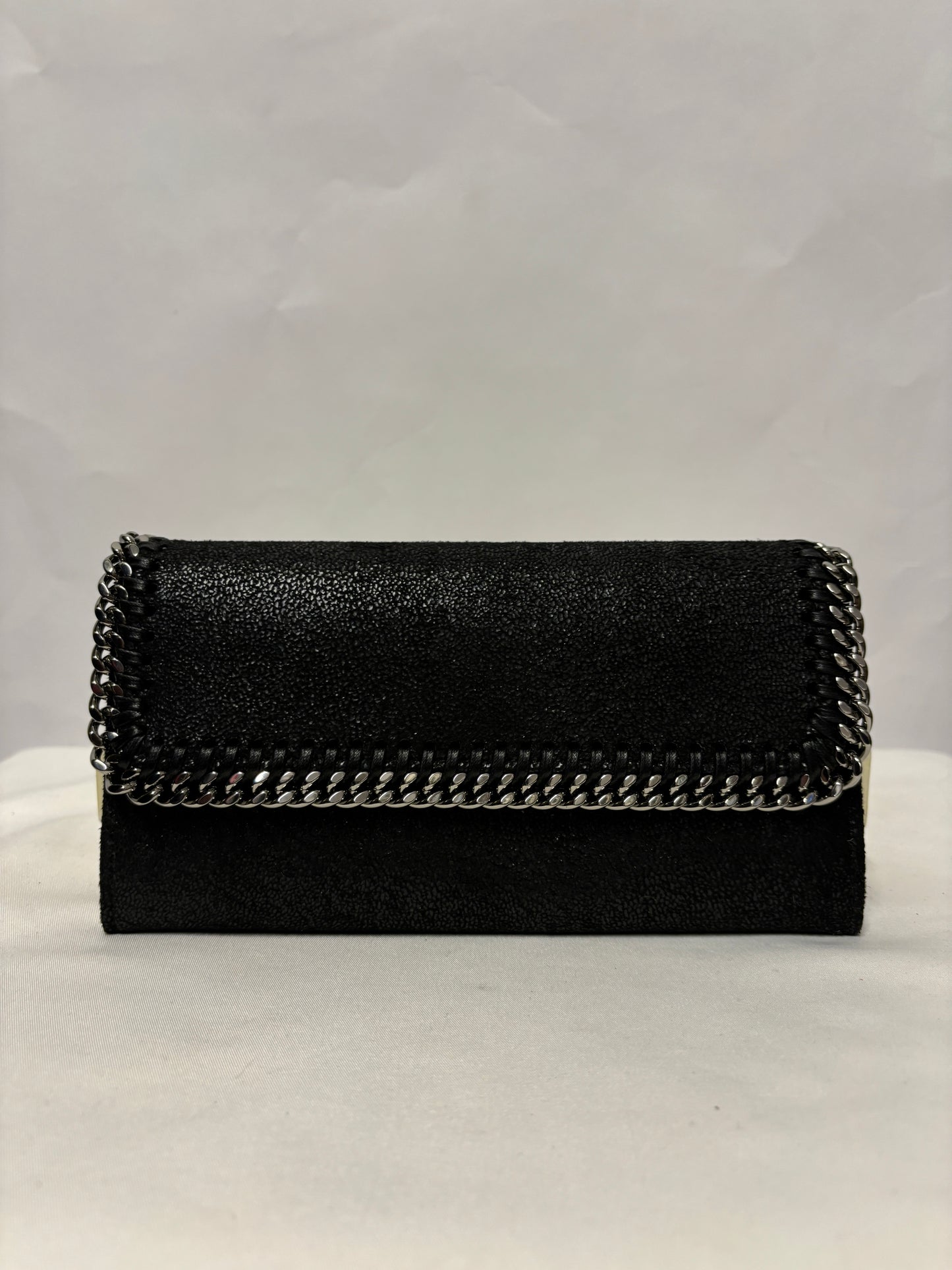 Stella McCartney Black Faux Leather Falabella Continental Wallet BNIB