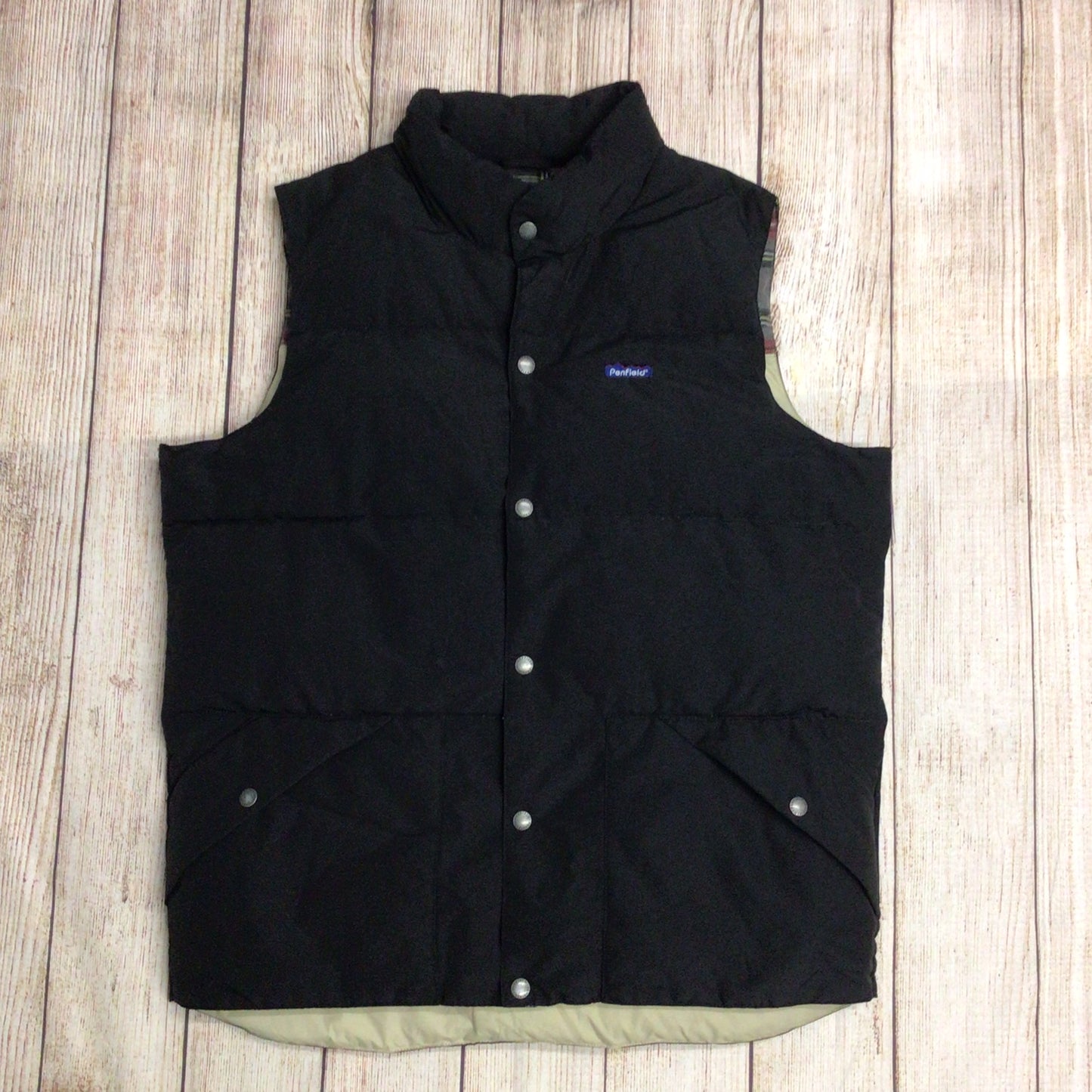 Penfield Black Down Feather Puffer Gilet Body Warmer Size XL