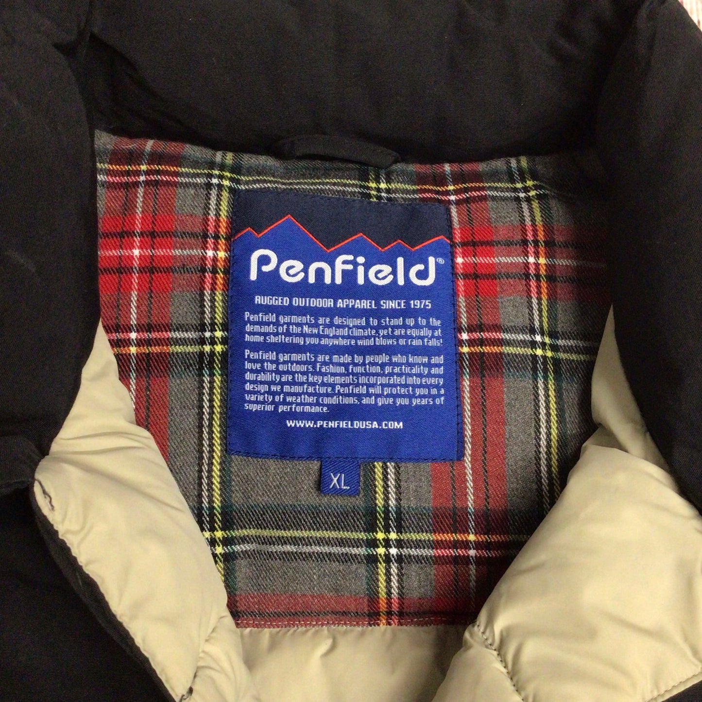 Penfield Black Down Feather Puffer Gilet Body Warmer Size XL