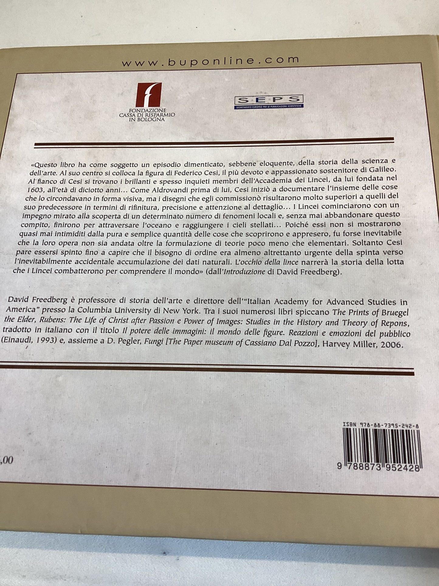 L'Occhio Della Lince Traduzione e Cura di Lugi Guerrini David Freedberg